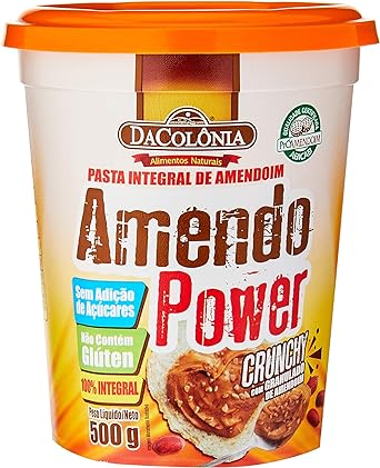 Pasta de Amendoim DaColônia Amendopower Crunchy Granulado Zero - 500g