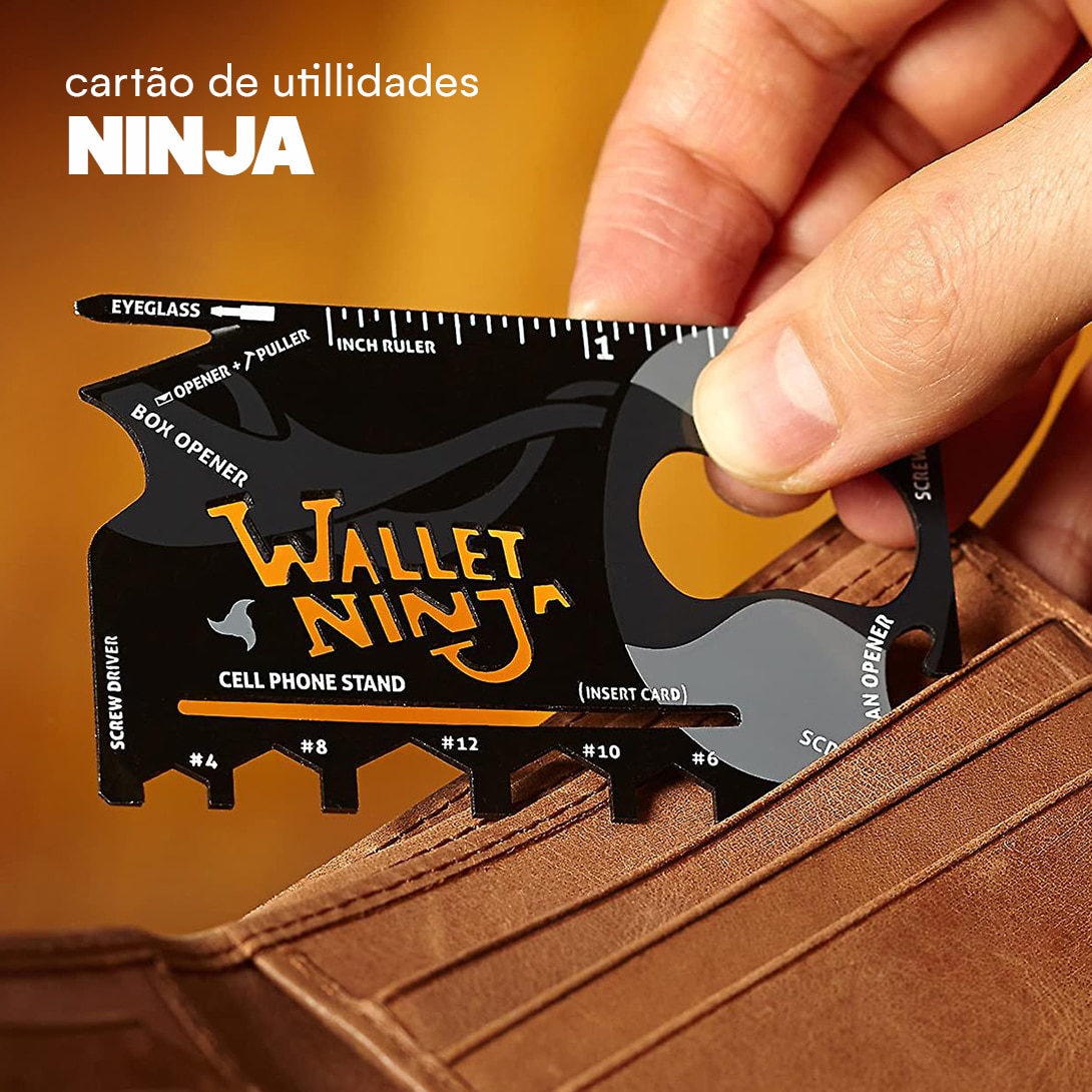 Cartão de Ferramentas Wallet Ninja 18 em 1