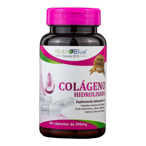 Colageno Hidrolisado com Vitamina "C" 500mg Nutriblue