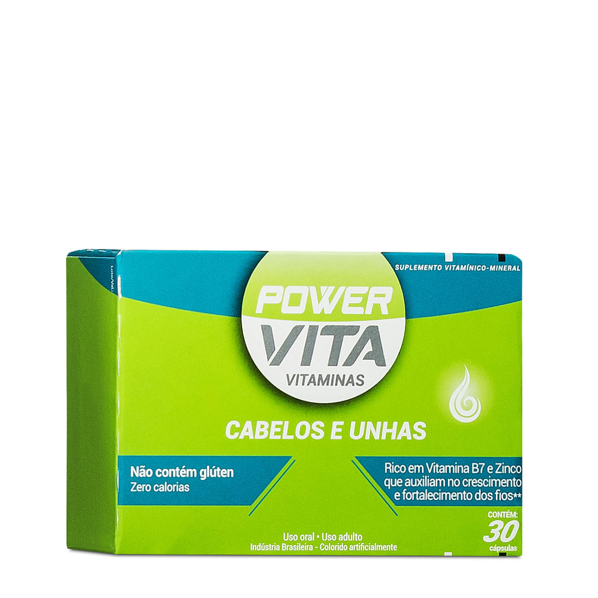 2 Unidades Power Vita Nutrição Capilar 30 Cápsulas
