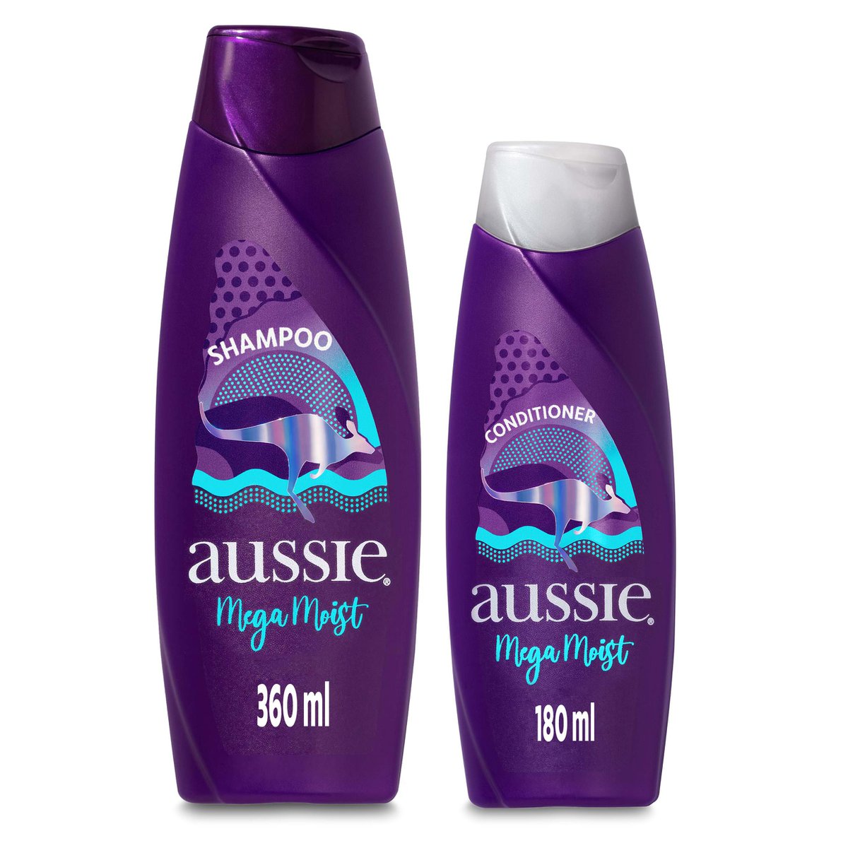 Shampoo Aussie Mega Moist 360ml + Condicionador 180ml