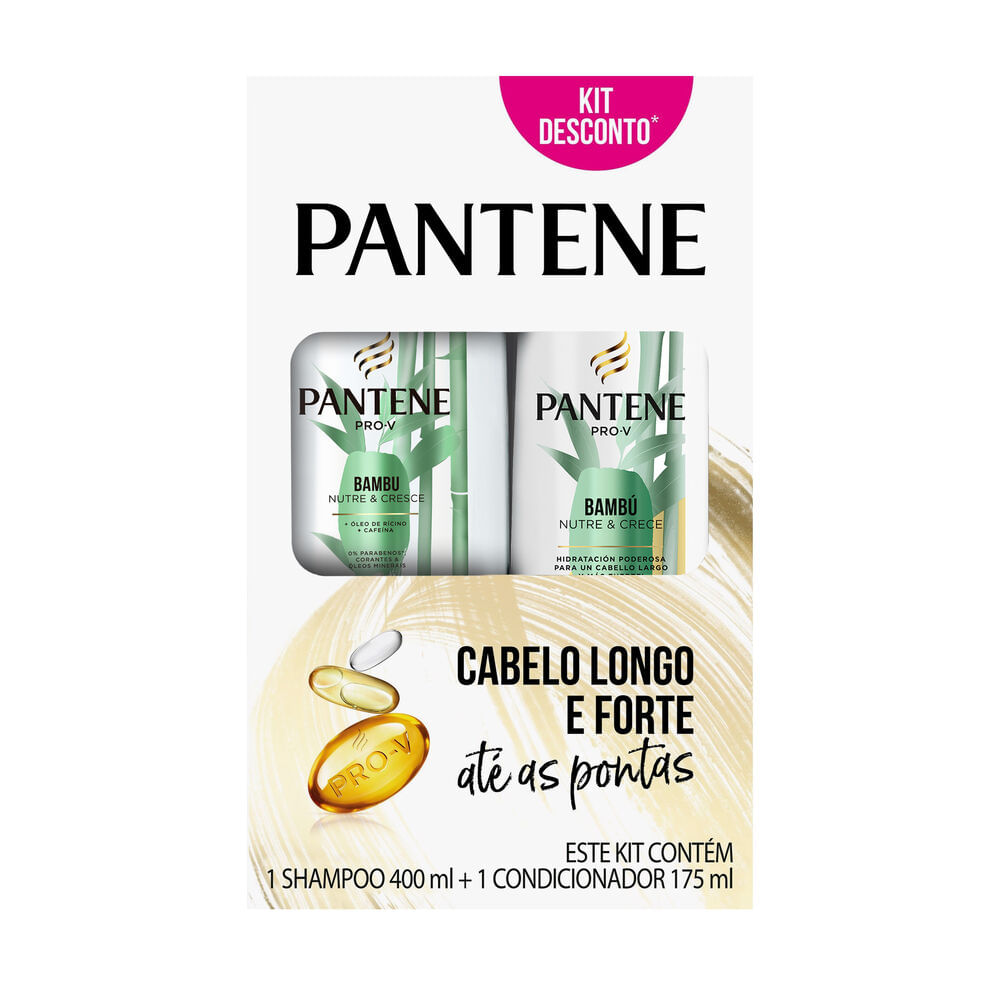 Kit Shampoo Pantene Bambu 400ml + Condicionador Pantene Bambu 175ml Preço Especial