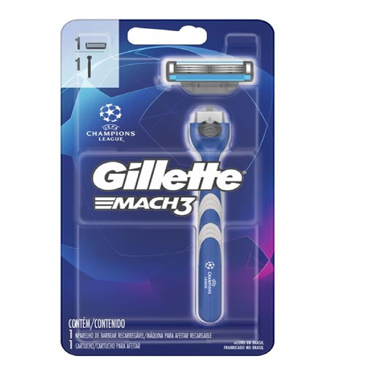 Aparelho Para Barbear Gillette Mach3 Champions League Com 1 Unidade
