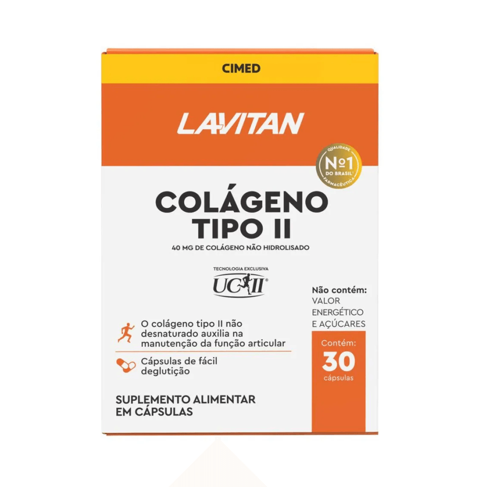 2 Unidades Lavitan Colágeno Tipo II - 30 Cápsulas (Total 60)