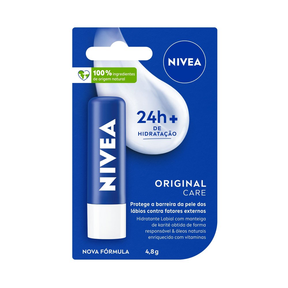 NIVEA Hidratante Labial Original Care 4,8g - Leve2pague R$ 9,49(Cada)