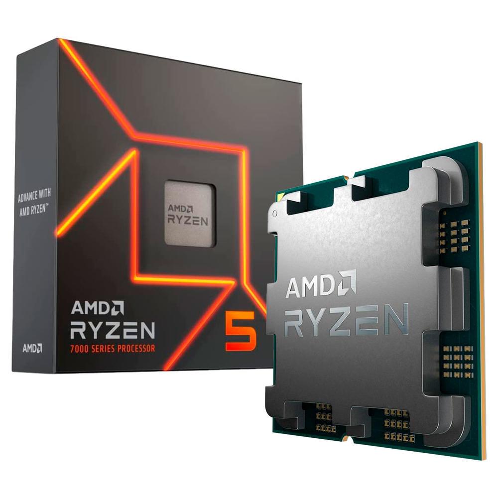 Processador AMD Ryzen 5 7600X 5.3GHz Max Turbo Cache 38MB AM5 - 100-100000593WOF