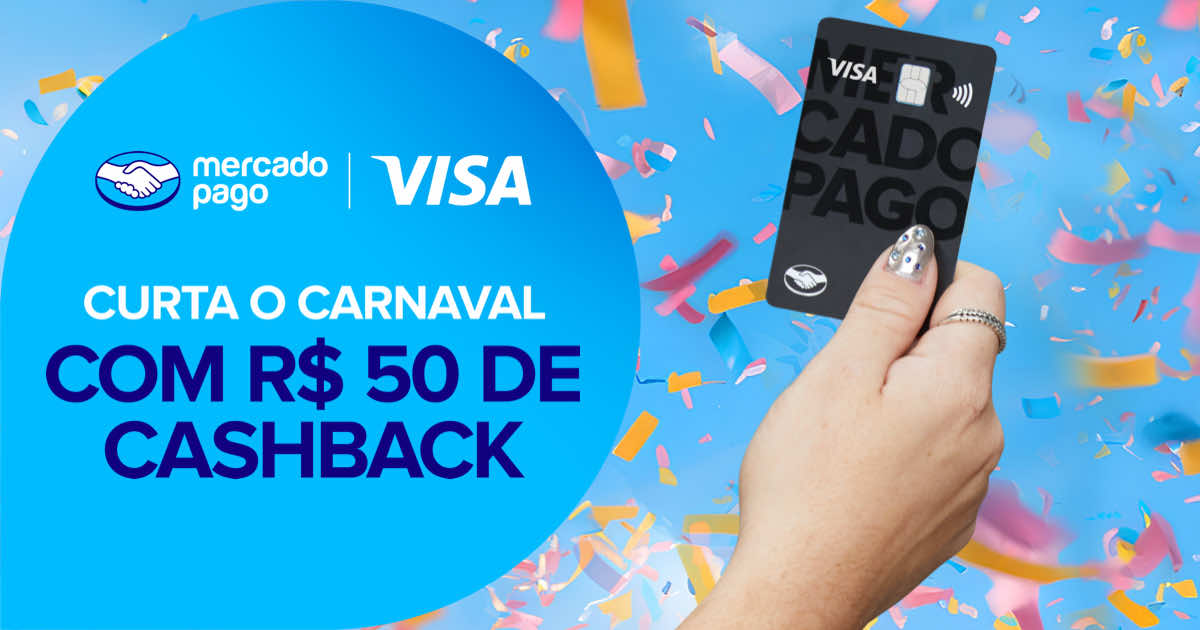 R$50 de Cashback em Compras com Cartão Mercado Pago