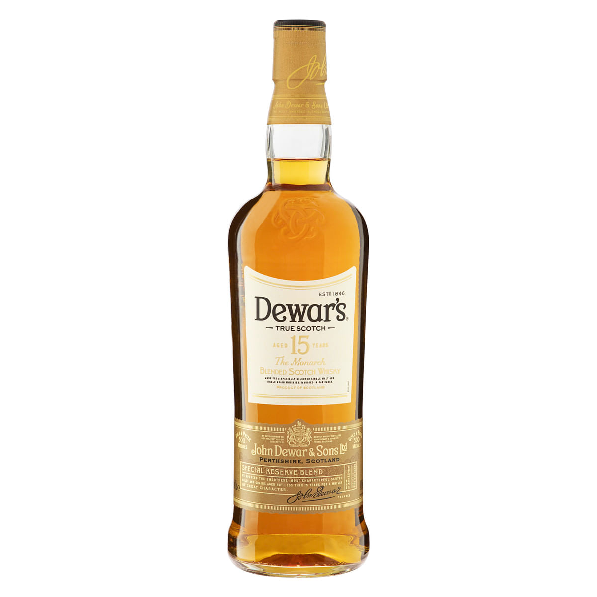 Whisky Escocês Blended 15 Anos The Monarch Dewar's 750ml