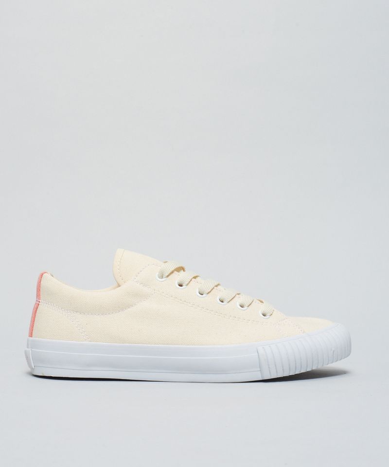 Tênis Lona Casual - Offwhite 35 - offwhite