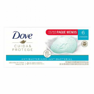 Kit Sabonete Dove em Barra Antibacteriano Cuida & Protege - 6 Unidades
