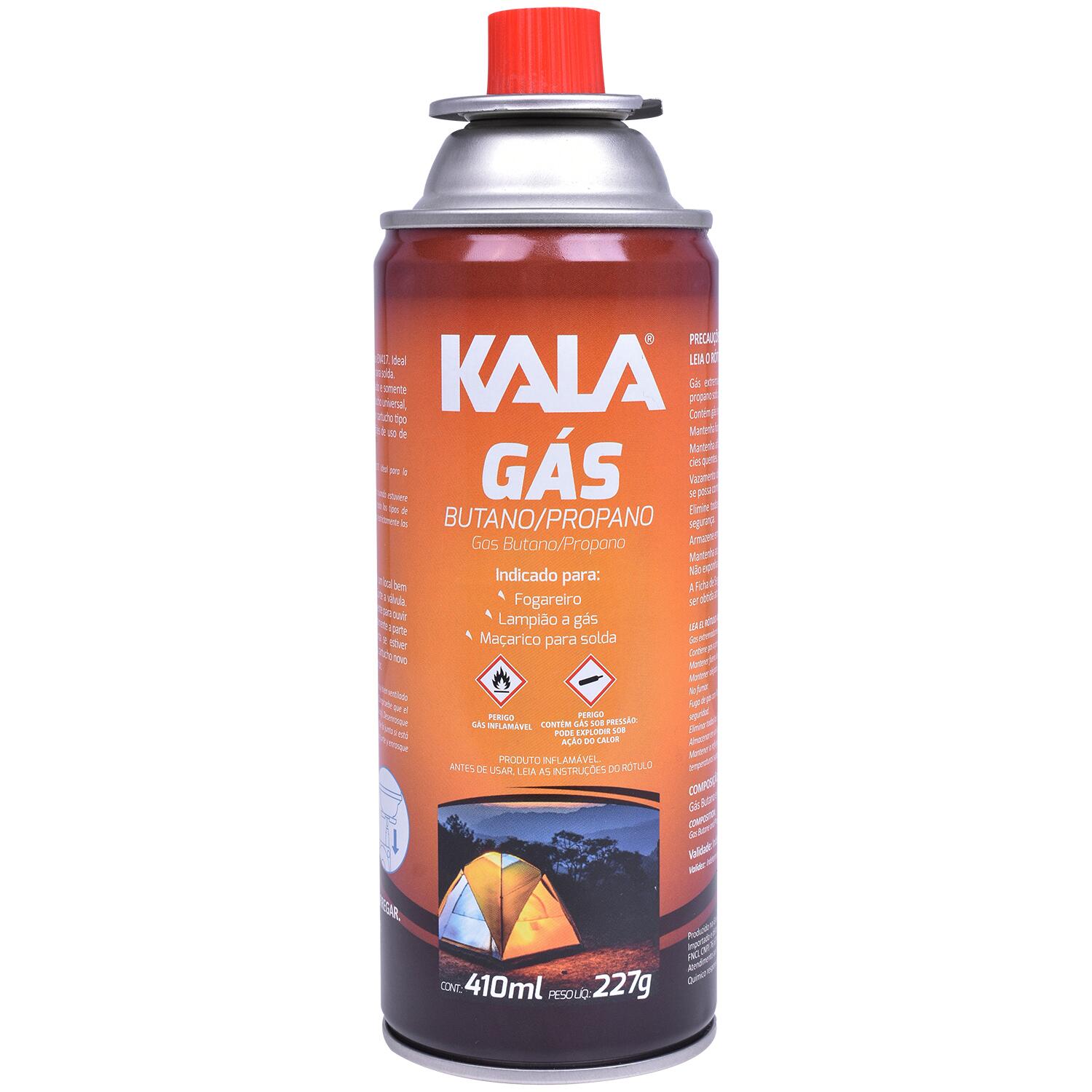 Cartucho de Gás Butano/propano para Maçarico 227G 410Ml Kala