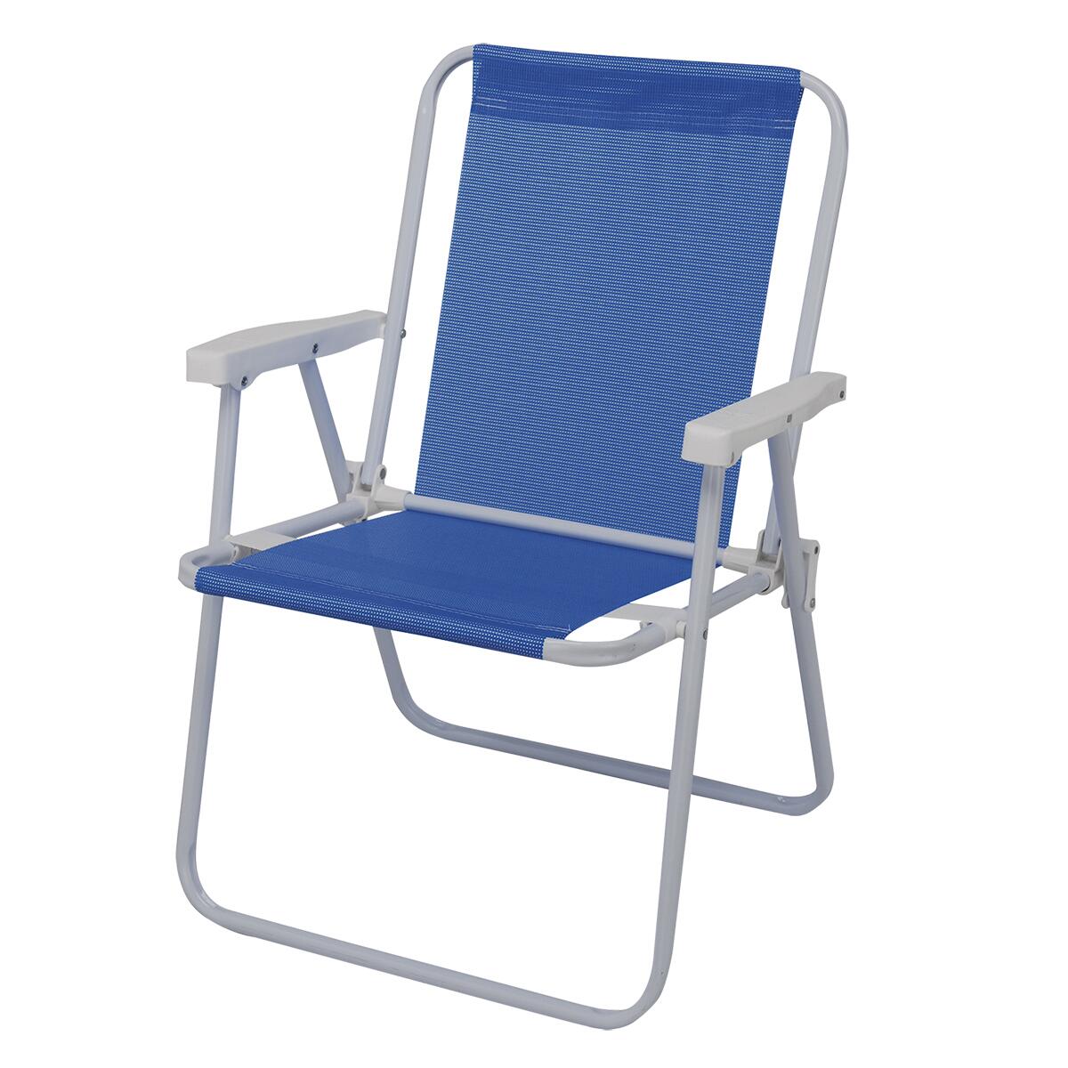 Cadeira Aço Alta Mor Azul Sannet