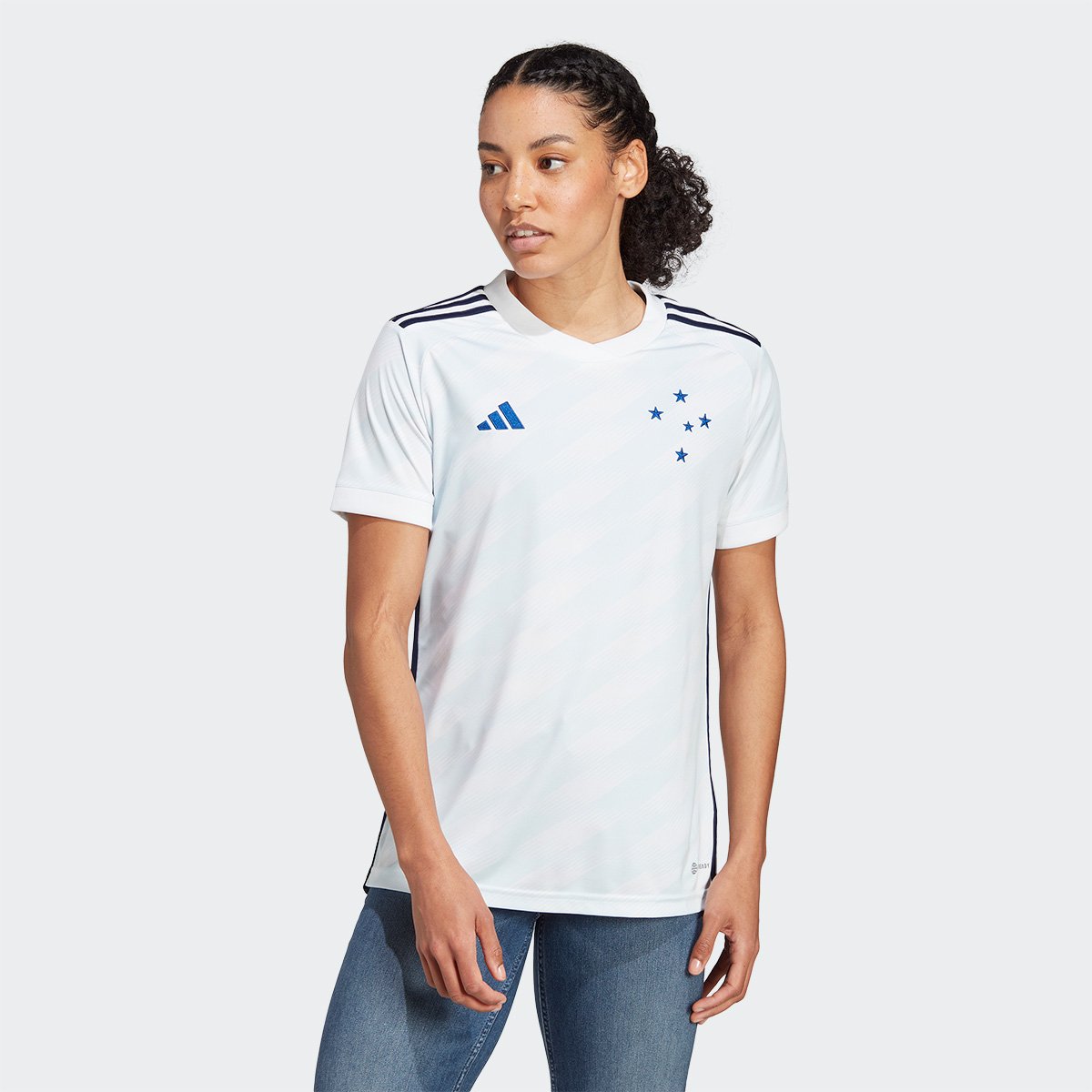 Camisa Cruzeiro II 23/24 s/n° Torcedor Adidas Feminina - Branco