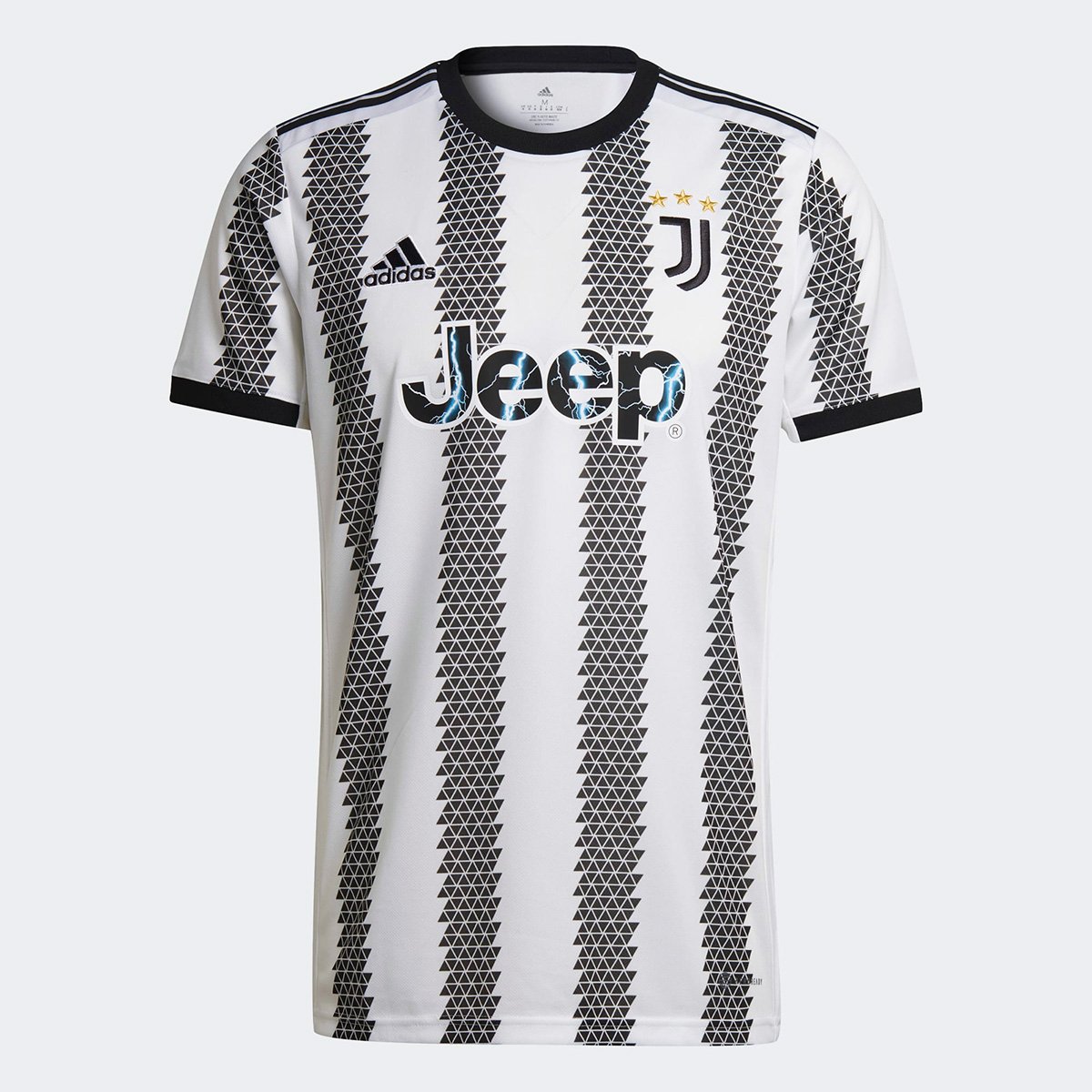 Camisa Juventus Home 22/23 s/n° Torcedor Adidas Masculina - Branco+Preto