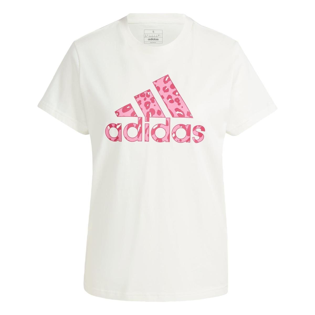Camiseta Estampada Animal Print Adidas - Branco