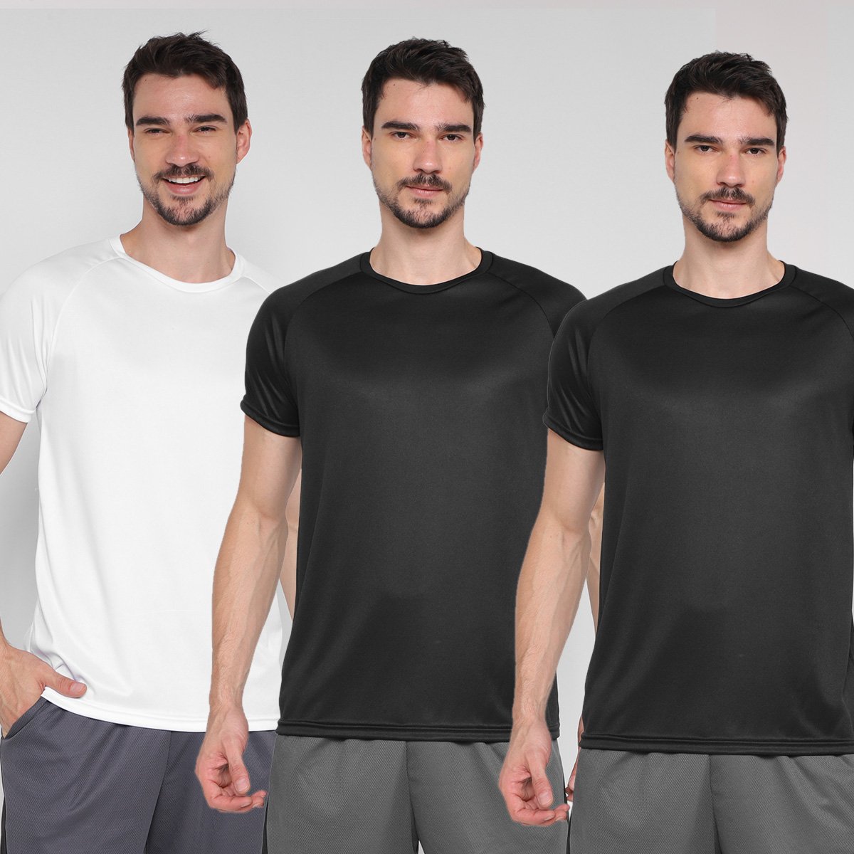 Kit Camiseta Gonew Básica Workout Com 3 Peças - Masculina Tam P