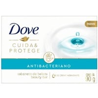 (R$ 0,99 centavos cada) Sabonete Antibacteriano Dove Cuida & Protege barra, 6 unidades com 90g cada
