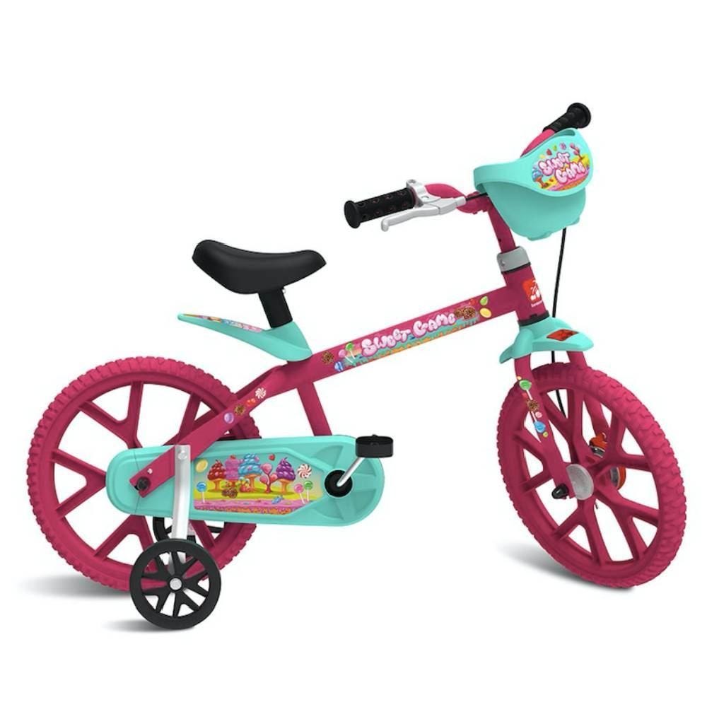 Bicicleta Infantil Bandeirante Sweet Game Aro 14 - 3046