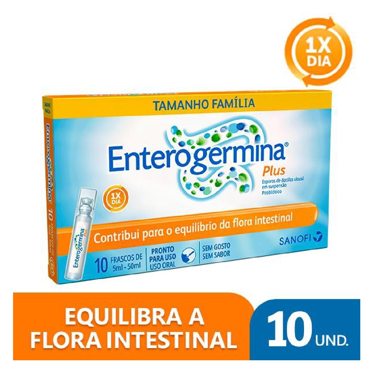 Enterogermina Plus 10 Flaconetes 5ml