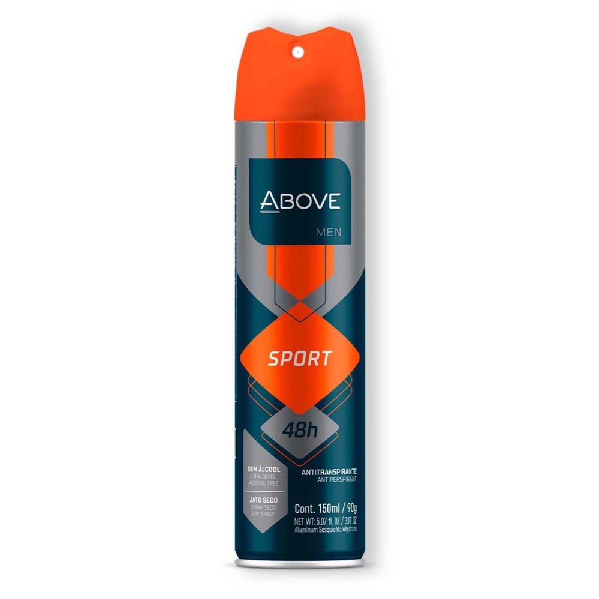 Desodorante Aerosol Above Men Sport sem Alcool 150ml