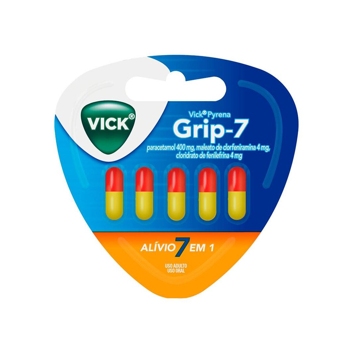 Vick Pyrena Grip-7 5 Capsulas