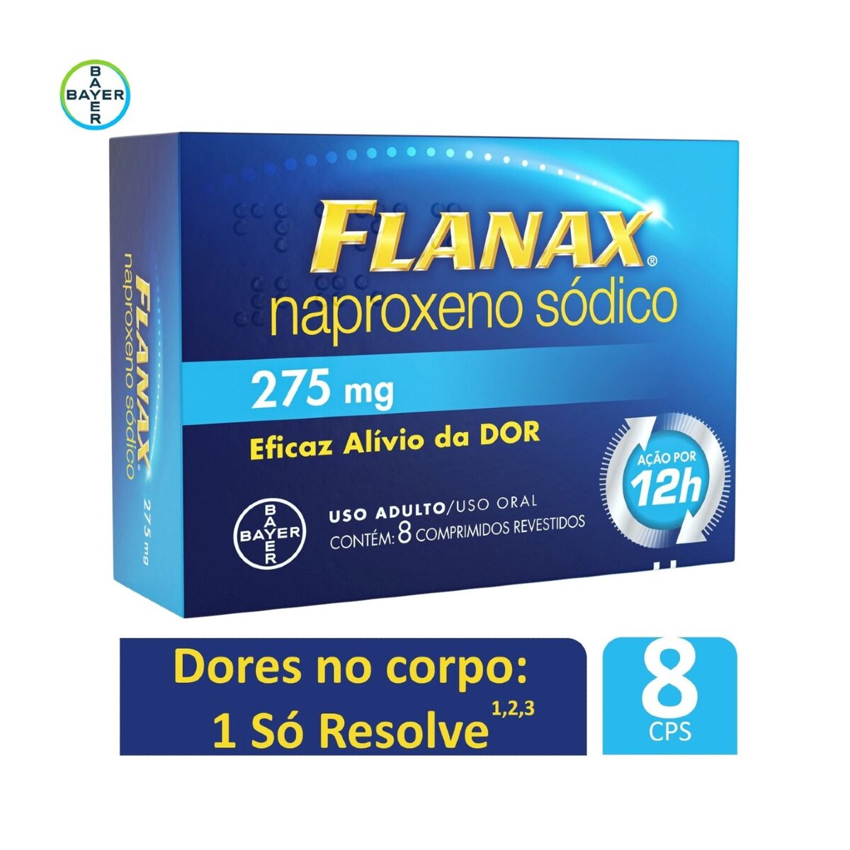 Flanax 275mg 8 Comprimidos Revestidos