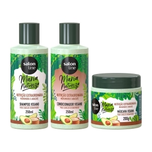 Kit com Shampoo + Condicionador + Máscara Nutrição Maria Natureza Extraordinária Salon Line