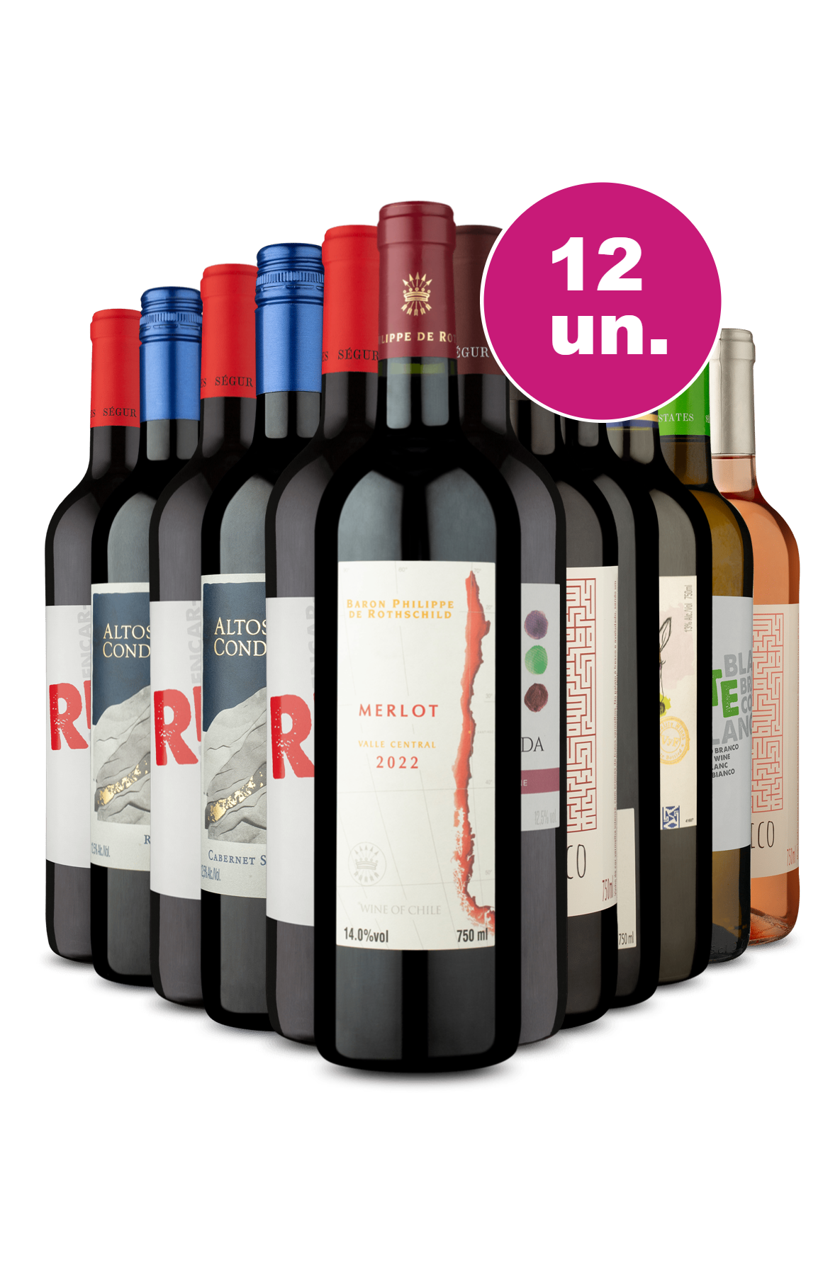 Kit 12 Vinhos Tintos - 19,90 por Garrafa - Oferta Sem Noção