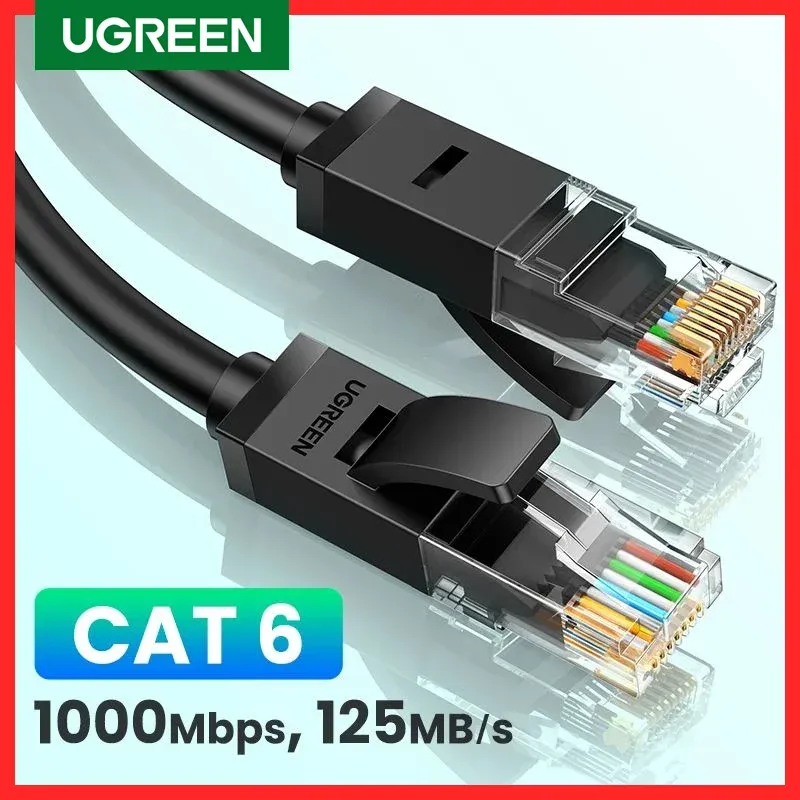 [Taxa inclusa] Cabo De Rede UGREEN Cat6 RJ45 Ethernet - Flat ou Redondo