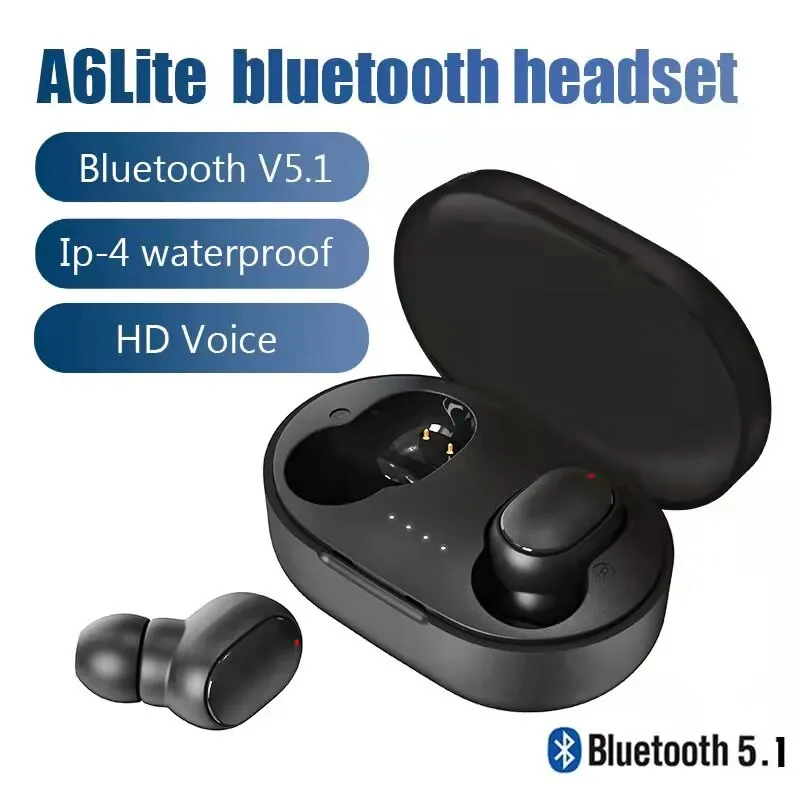 Fone de Ouvido A6S TWS Fones De Ouvido Sem Fio Bluetooth, Estéreo Esportivo