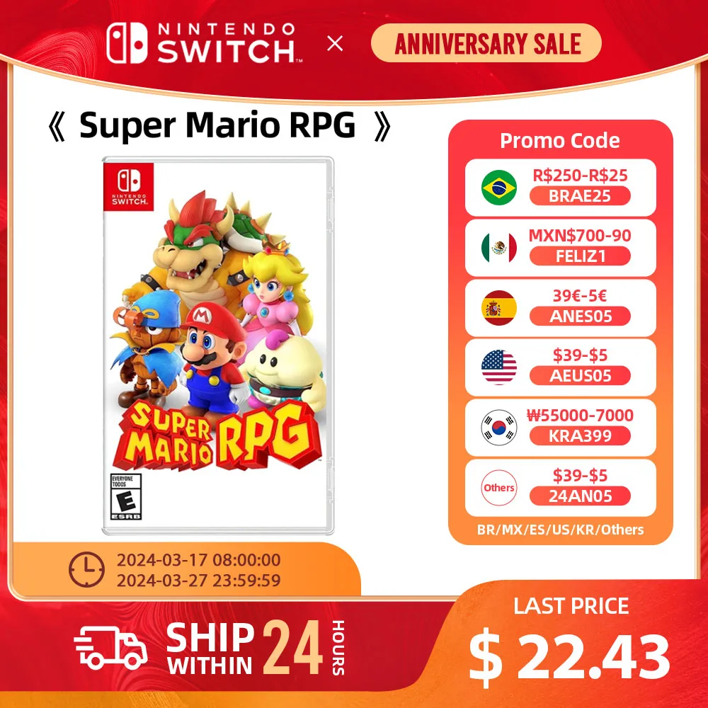 [IMPOSTO INCLUIDO] Super Mario RPG Jogos Nintendo Switch, Cartucho Físico