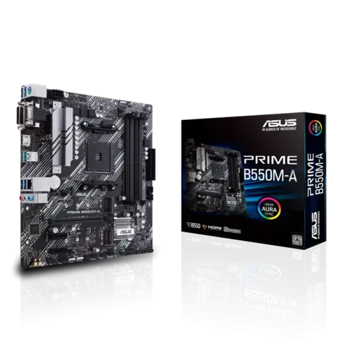 Placa Mãe Asus Prime B550M-A, Chipset B550, AMD AM4, mATX, DDR4, 90MB14I0-C1BAY0