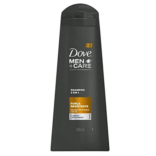 [REC] Dove Shampoo 2 Em 1 Cafeína Fortificante Mais Cálcio Men+Care Força Resistente Frasco 400Ml