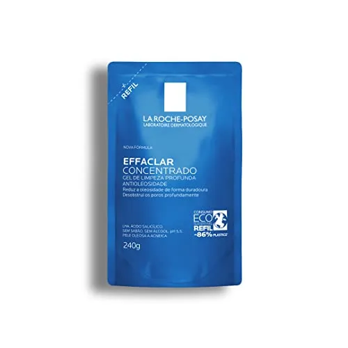 La Roche-posay Effaclar Gel Concentrado Refil 240g. Gel de Limpeza Facial. Limpa a Pele Profundamente