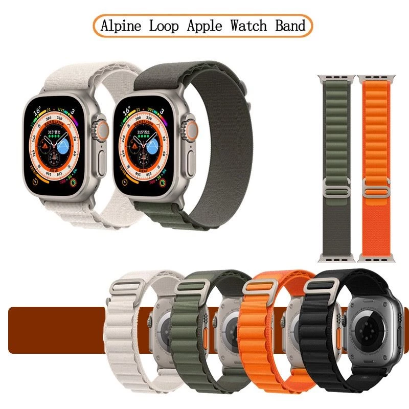 Pulseira Alpino Para Smartwatch Relógio Apple Watch Loop Alpinista Nylon Elástica Design Moderno Ultra Série 3 4 5 6 7 8  Pulseira 38mm 40mm 41mm 42mm 44mm 45mm 49mm