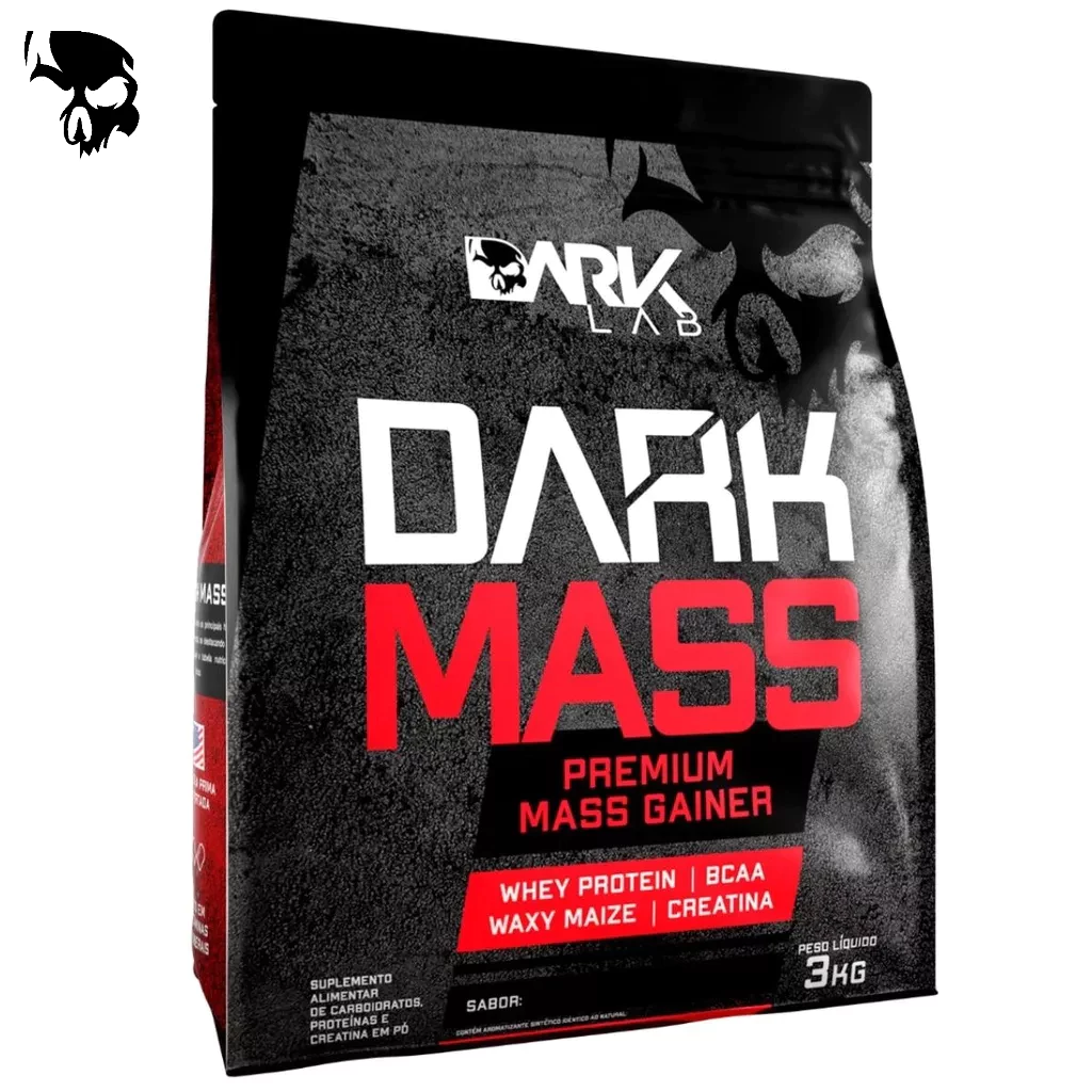 Hipercalorico Dark Mass 3kg Dark Lab - Whey Protein, Creatina, BCAA, Waxy Maize, Premium Mass Gainer