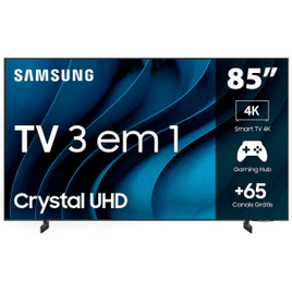 Smart TV 85" Crystal 4K Samsung CU8000 Dynamic Crystal Color Gaming Hub Design AirSlim T