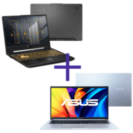Kit Notebooks Asus TUF Gaming F15 i5-12500H 8GB SSD 256GB KeepOS FX507ZC4-HN100 + Vivobook i3-1220P 4GB SSD 256GB X1502ZA-EJ1764W