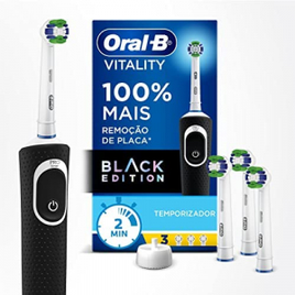 Escova Elétrica Oral B Vitality 100 + Refis 3 Unidades