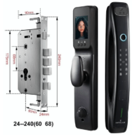 Fechadura Eletrônica X3 Tuya com Leitor Biométrico WI-FI Reconhecimento Facial 3D