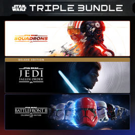 Jogo Pacote Triplo da EA Star Wars: Squadrons + Jedi Fallen Order Edição Deluxe + Battlefront II Celebration Edition - PS4