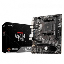 Placa-Mãe MSI A520M-A PRO AMD AM4 MATX DDR4