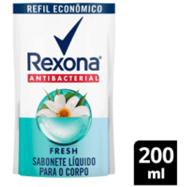 Refil Sabonete Líquido Rexona Antibacterial Fresh com 200ml
