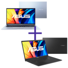 Notebook Asus Vivobook i3-1220P 8GB 512GB SSD W11 - X1502ZA-EJ1752W + Notebook Asus Vivobook 15 Intel Pentium Gold 4GB 128GB X1500EA-EJ4242WS