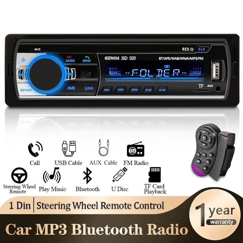 Leitor de MP3 para Carro Bluetooth