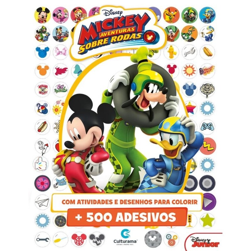 HQ 500 Adesivos Disney Mickey Aventuras Sobre Rodas