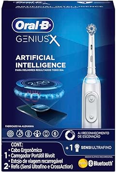 Oral-B Genius X Bivolt - Escova Elétrica Recarregável + 2 Refis Sensi Ultrafino E Crossaction